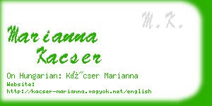 marianna kacser business card